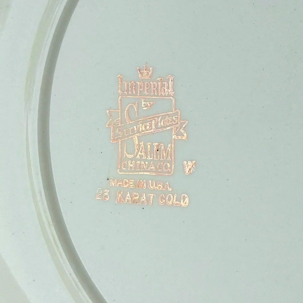 Vintage Imperial by Salem 23K Gold Designs Plate Victorian
